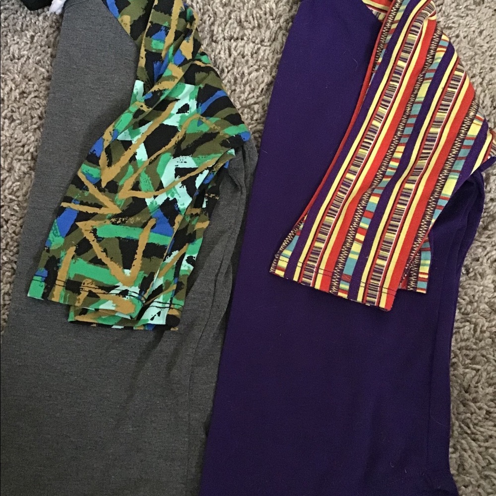 Lularoe randy tees x2 multi colored